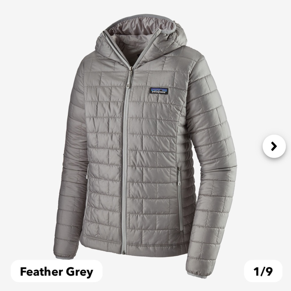 Women's Nano Puff® Hoody Feather Gray, NWT, never been worn.